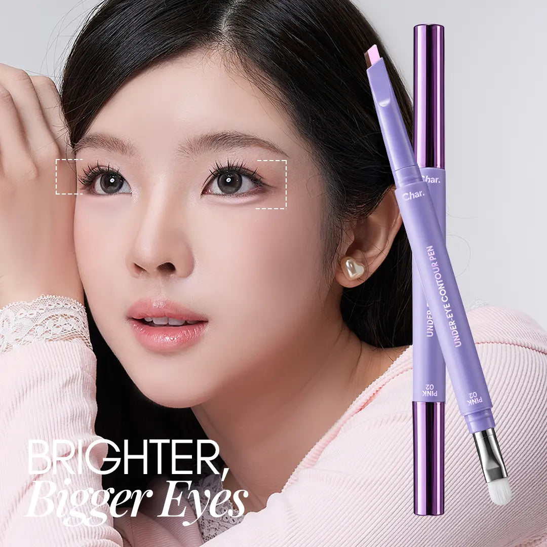 Char Cosmetics Under-Eye Aegyosal Pen - Dual-Tone Cream Formula, Smooth Brush Applicator, Multi-Pack for Daily Flawless Makeup