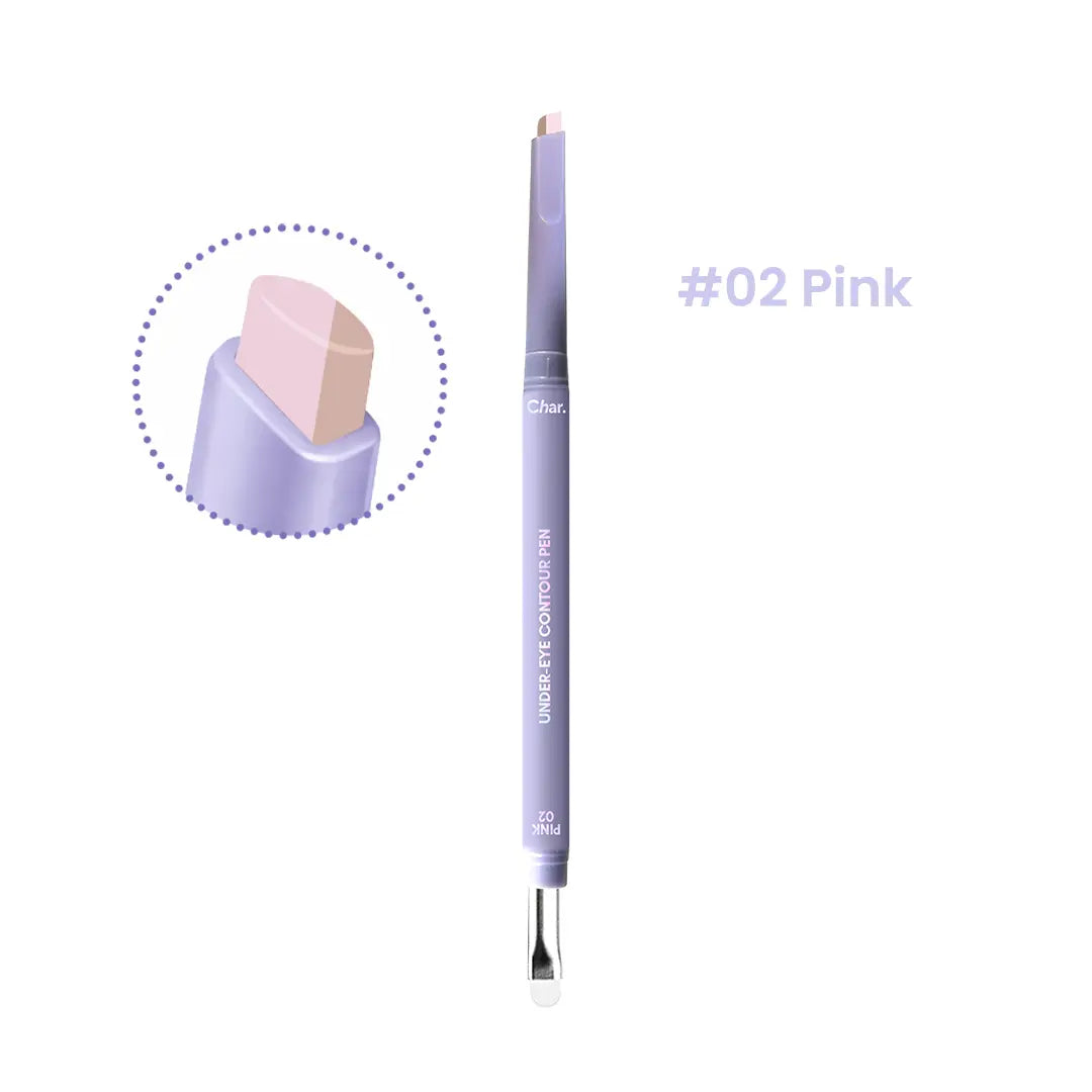 Char Cosmetics Under-Eye Aegyosal Pen - Dual-Tone Cream Formula, Smooth Brush Applicator, Multi-Pack for Daily Flawless Makeup